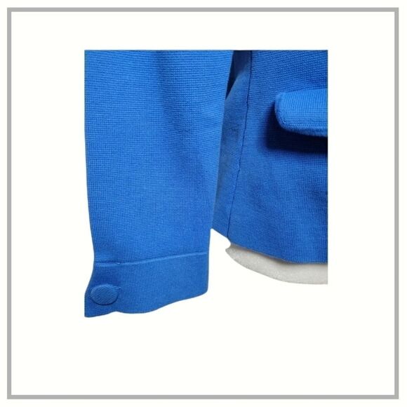 Semantiks vintage blue knit blazer size Large - Picture 4 of 5